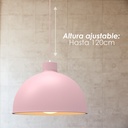 Paquete de 3 lámparas de techo colgantes decorativas estilo nórdico retro de 36 cm para habitaciones y salas de estar color rosa