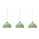 Paquete de 3 lámparas de techo colgantes decorativas estilo nórdico retro de 36 cm para habitaciones y salas de estar color verde