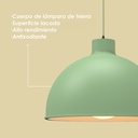 Paquete de 3 lámparas de techo colgantes decorativas estilo nórdico retro de 36 cm para habitaciones y salas de estar color verde