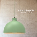 Paquete de 3 lámparas de techo colgantes decorativas estilo nórdico retro de 36 cm para habitaciones y salas de estar color verde