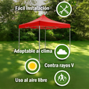 Toldo Plegable 2x2 Rojo