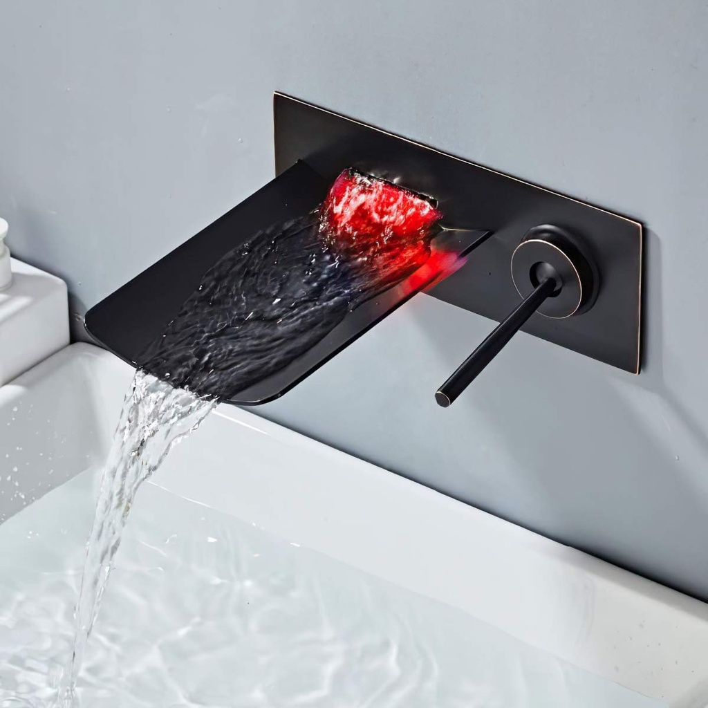 Grifo para lavabo en cascada con luz led AT333B