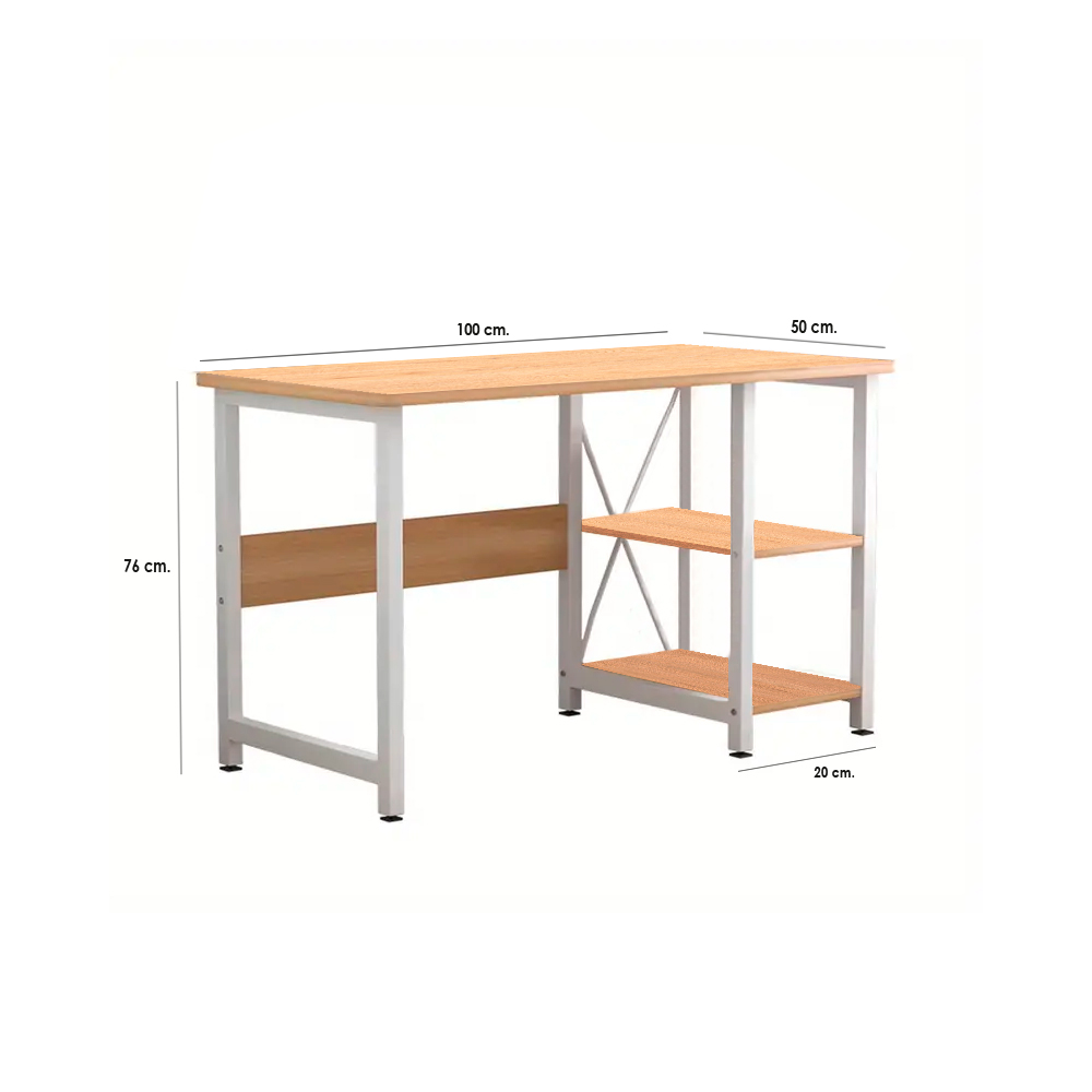 Escritorio estanteria 2 niveles Living Maple