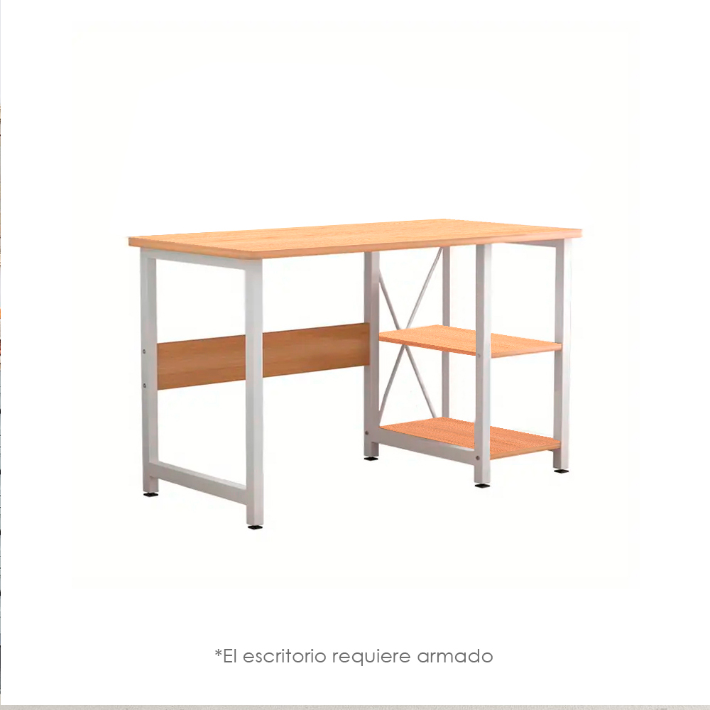 Escritorio estanteria 2 niveles Living Maple