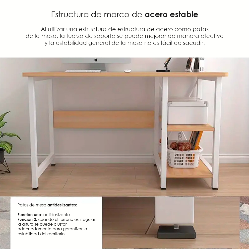Escritorio estanteria 2 niveles Living Maple