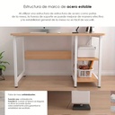 Escritorio estanteria 2 niveles Living Maple