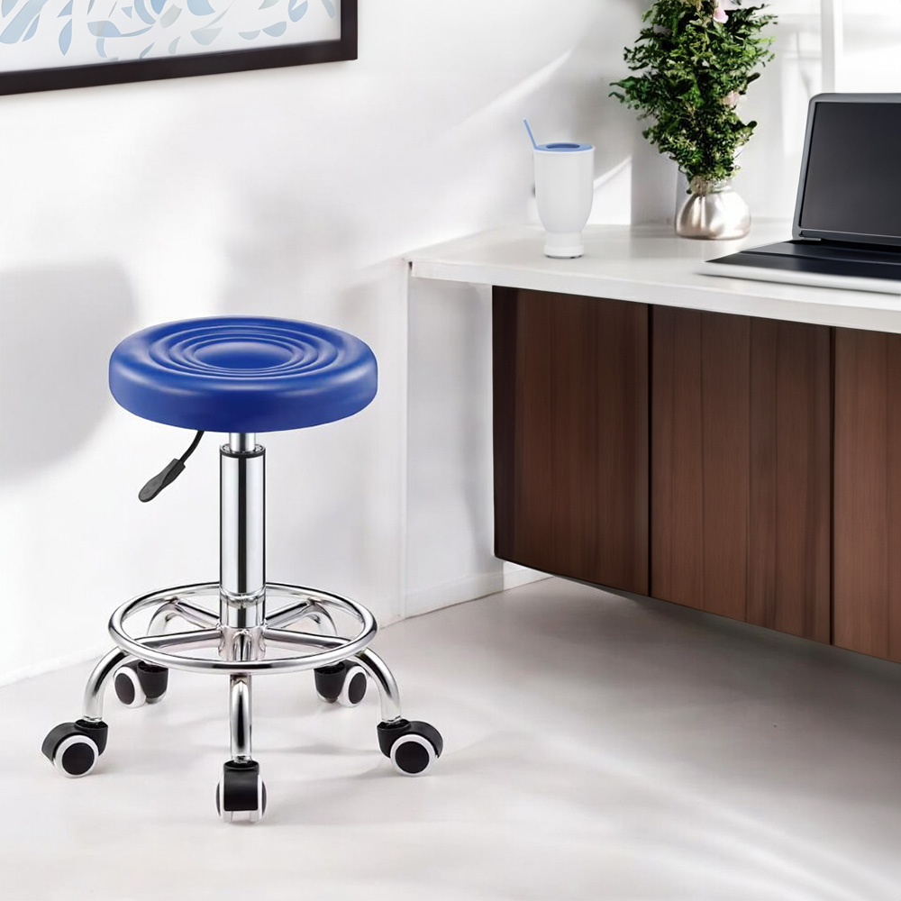 2 Taburetes Giratorios Ajustables Azul