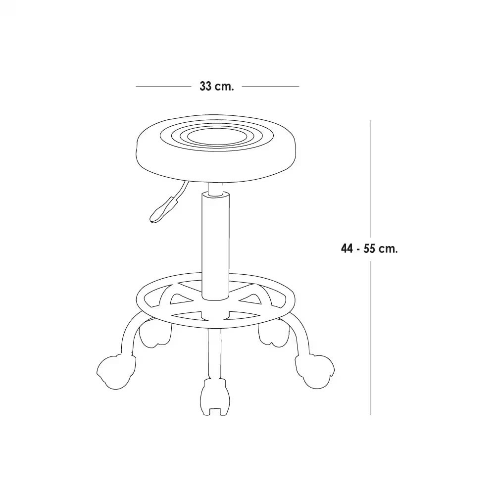 2 Taburetes Giratorios Ajustables Negro
