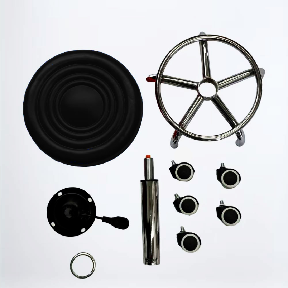 2 Taburetes Giratorios Ajustables Negro