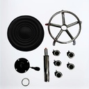 2 Taburetes Giratorios Ajustables Negro