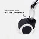 Taburete Giratorio Ajustable con Ruedas Azul