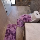 Tapete de baño juego 3 piezas alfombrillas motley Lila