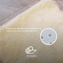 Tapete de baño juego 3 piezas alfombrillas shag Crema