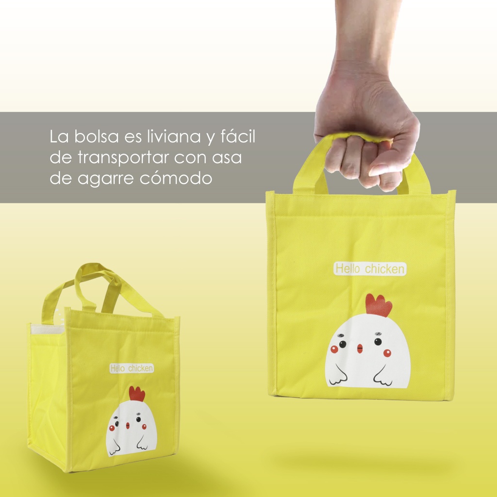 Lonchera amarilla con pollito