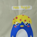 Lonchera gris con pinguino