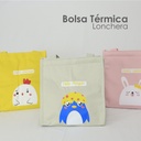 Lonchera gris con pinguino