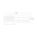 Estante de cocina con 3 vasos y 12 ganchos