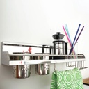 Estante de cocina con 3 vasos y 12 ganchos