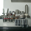 Estante de cocina con 3 vasos y 12 ganchos