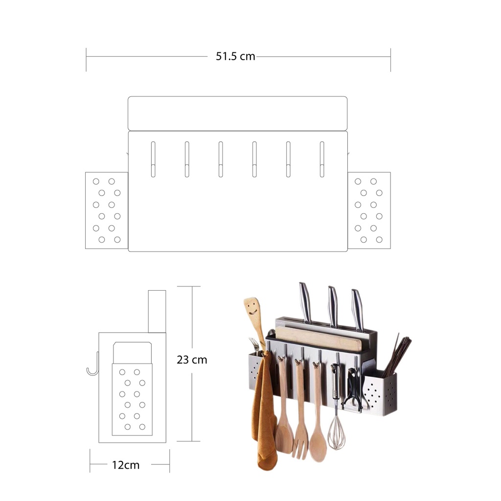 Estante de utensilios de cocina