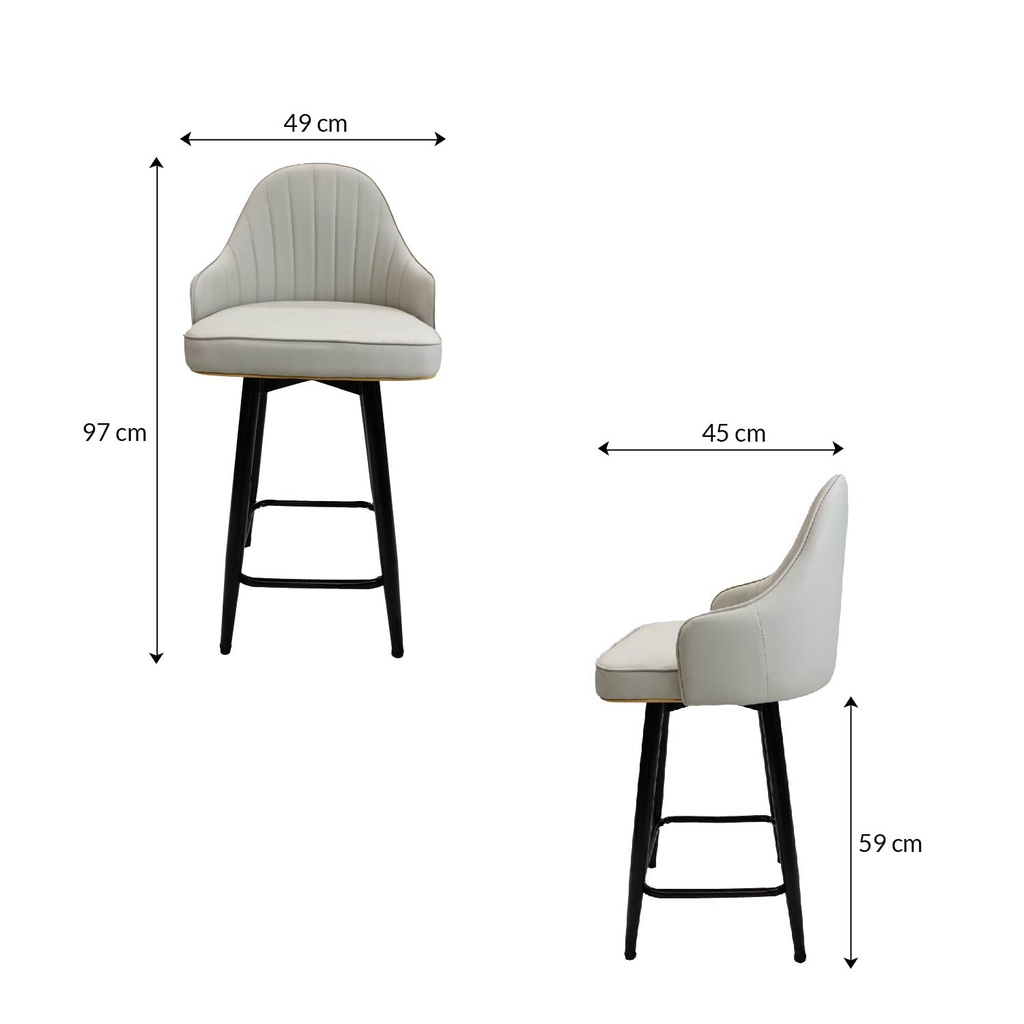 Silla de Bar Tokio Gris