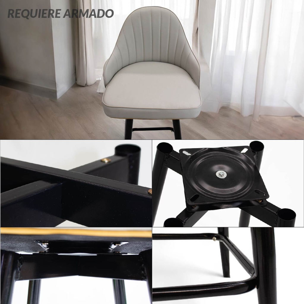 Silla de Bar Tokio Gris