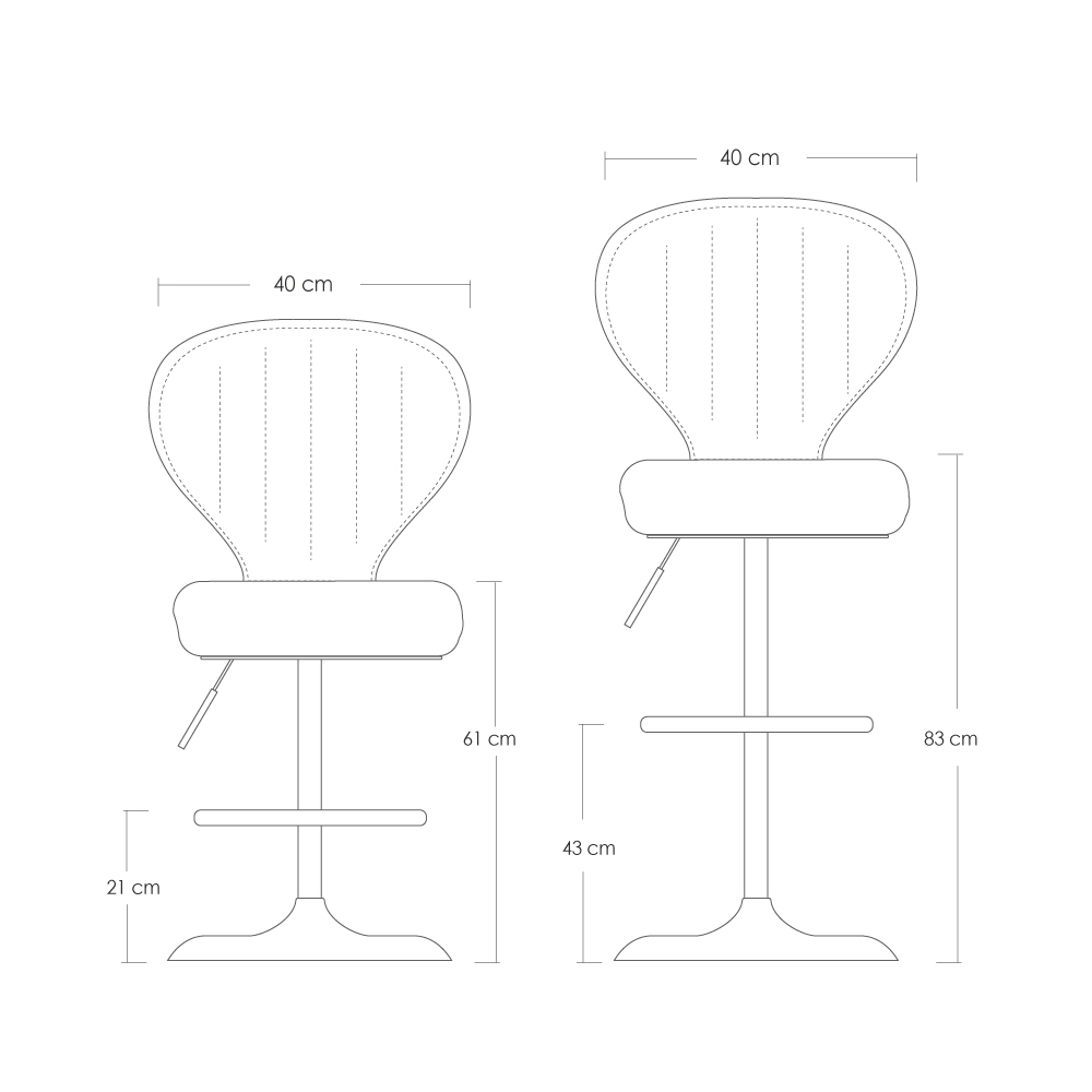 Silla de bar Verona Negro