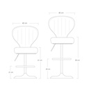 Silla de bar Verona gris
