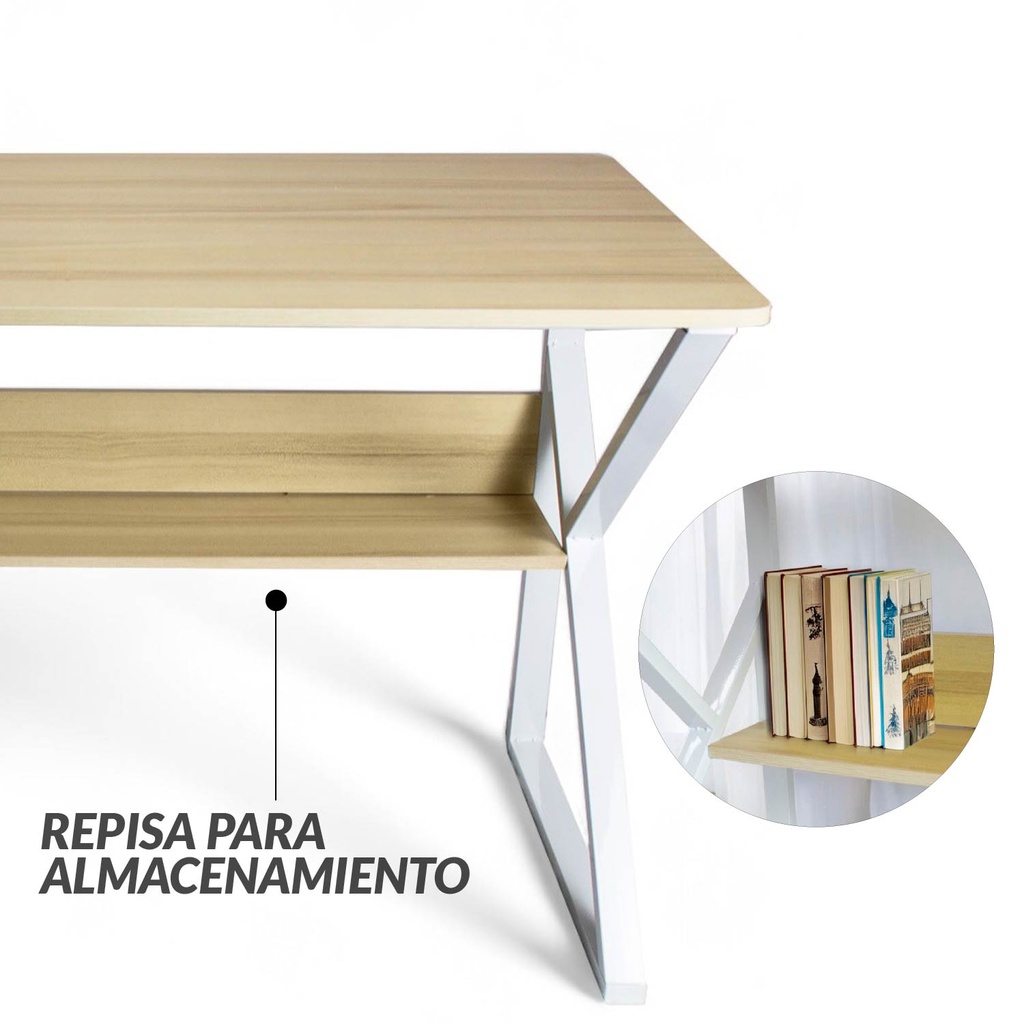 Escritorio para computadora Minimalista Acabado Maple japones