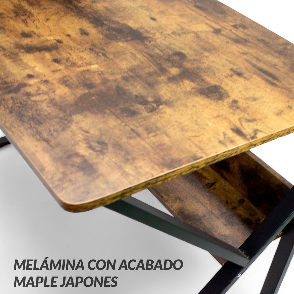 Escritorio para Computadora Minimalista con Acabado en Maple Japonés