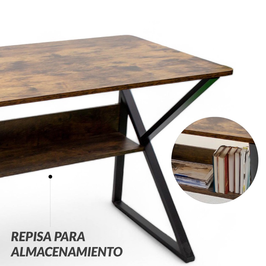Escritorio para Computadora Minimalista con Acabado en Maple Japonés