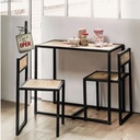 Juego de comedor 3 piezas estilo industrial