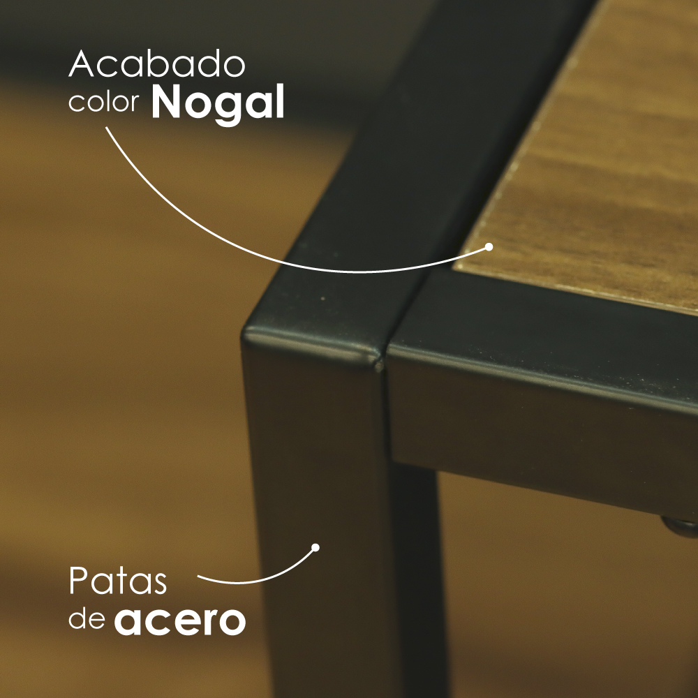 Juego de comedor 3 piezas estilo industrial