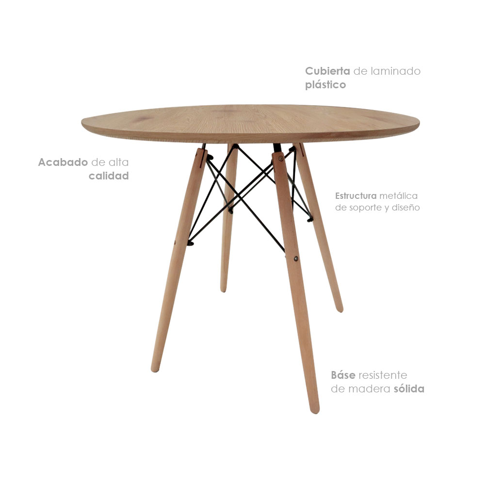 Mesa comedor redonda oslo/Madera