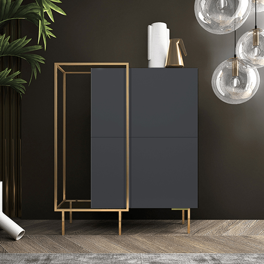 Credenza bufetera con estructura (azul)