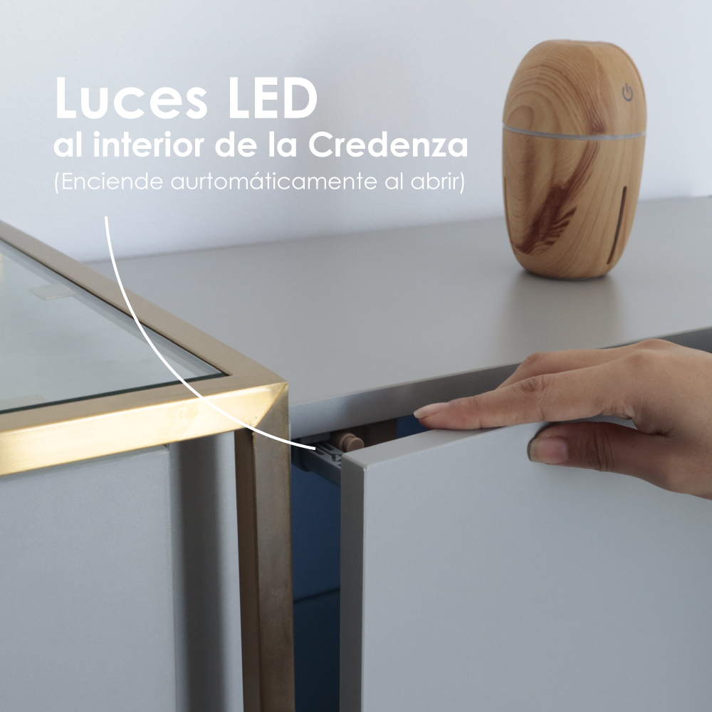 Credenza bufetera con estructura gris