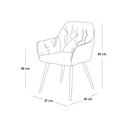 2 Sillas de comedor Valencia Gris