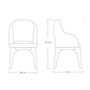 Silla de comedor London (Azul marino)