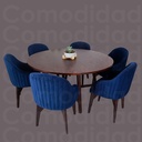Silla de comedor London (Azul marino)