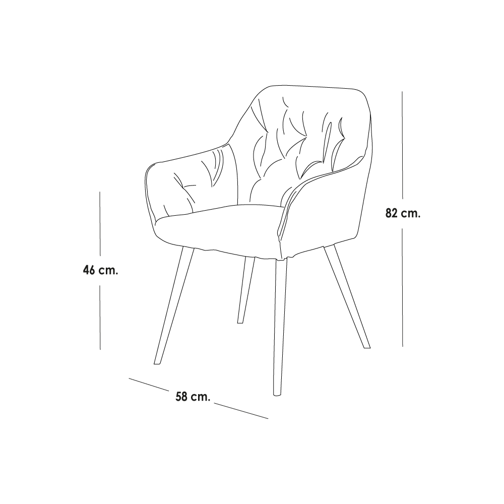 Silla de comedor Valencia/Gris