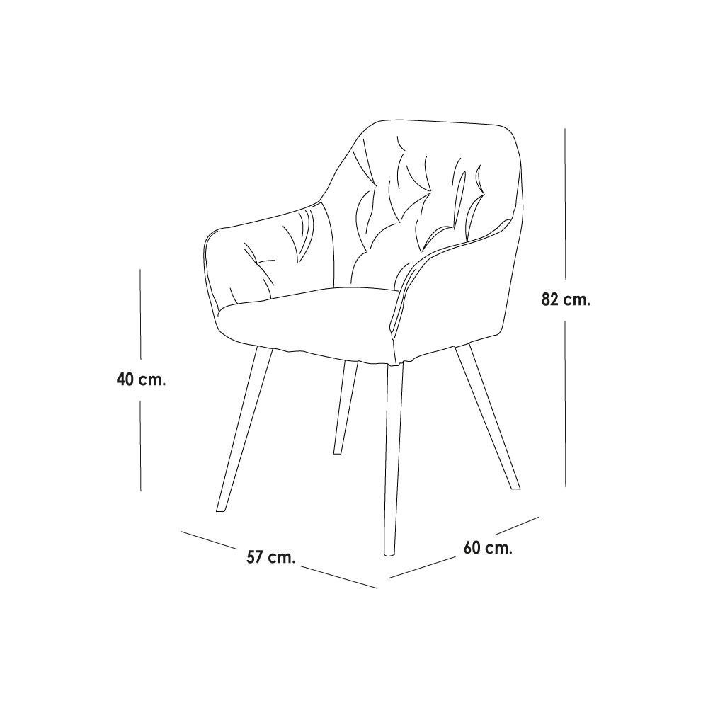 Silla de comedor Valencia/Naranja