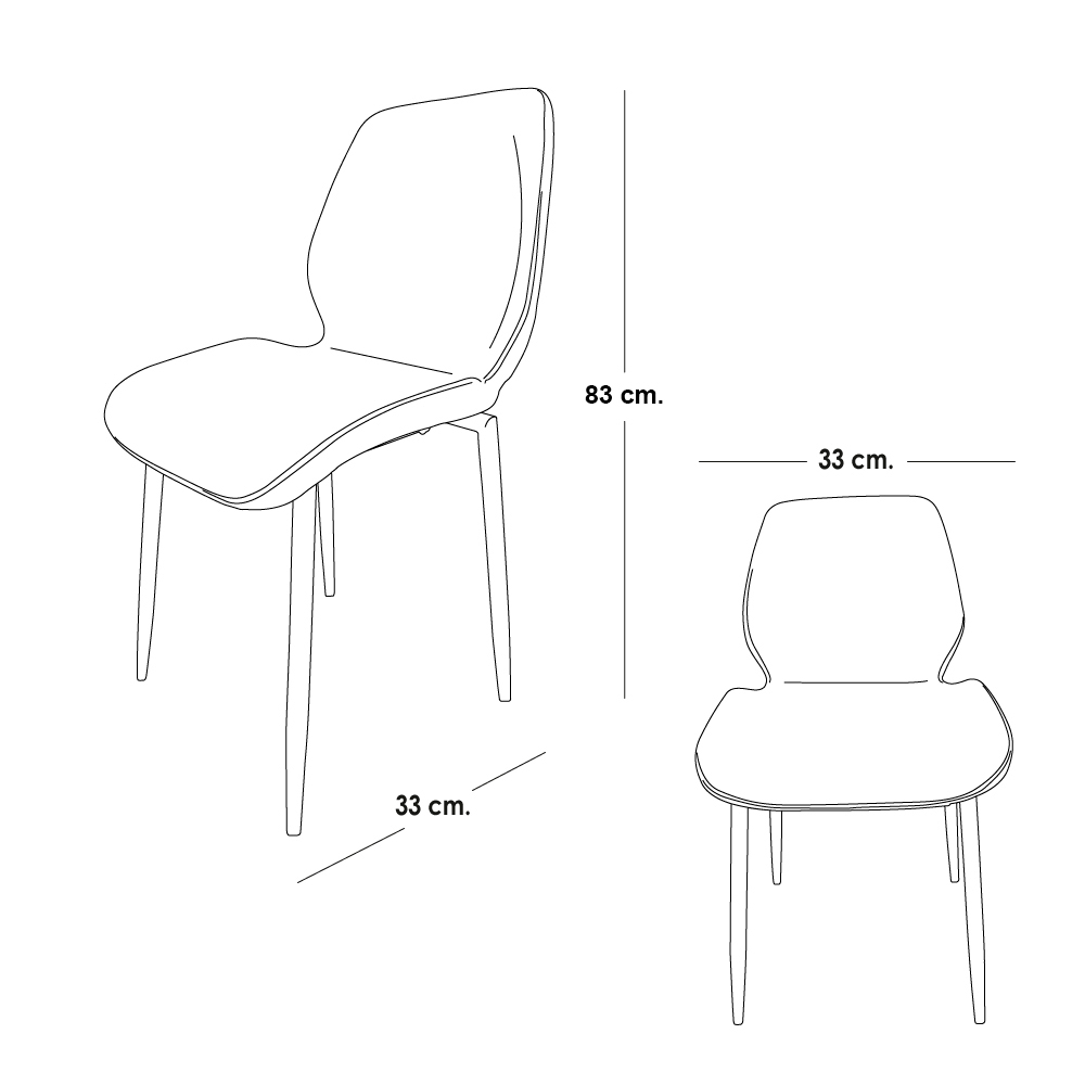 Silla de comedor berlin/Azul