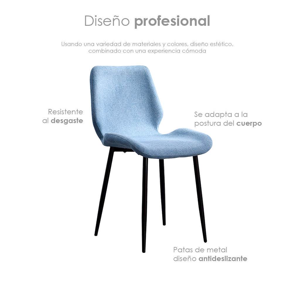 Silla de comedor berlin/Azul