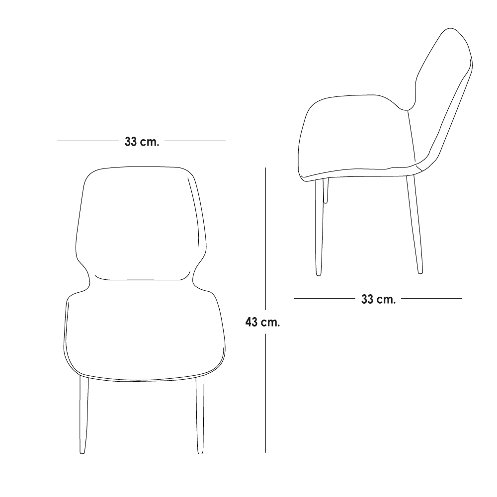 Silla de comedor berlin/Gris