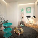 Carrito multifuncional organizador de plástico Azul