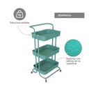 Carrito multifuncional organizador de plástico Azul