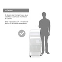 Carrito multifuncional organizador de plástico Blanco