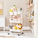 Carrito multifuncional organizador de plástico Blanco