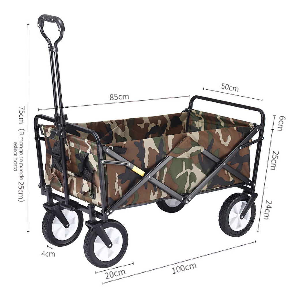 Carrito multifuncional plegable Militar