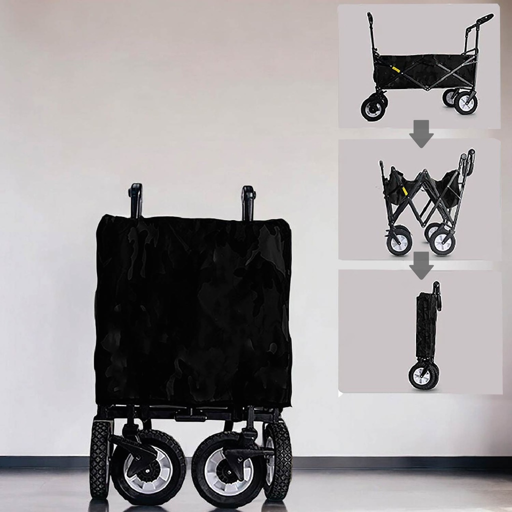 Carrito multifuncional plegable Negro